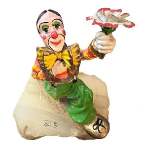 Ron Lee Clown with Flowers